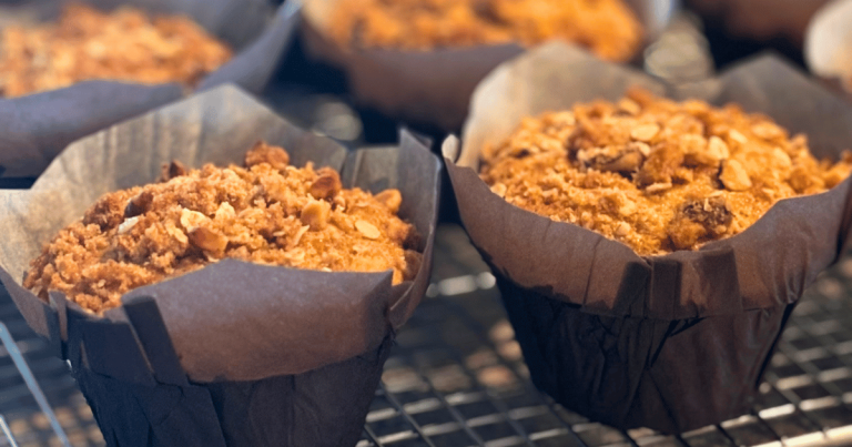 Sourdough Oatmeal Crunch Muffins