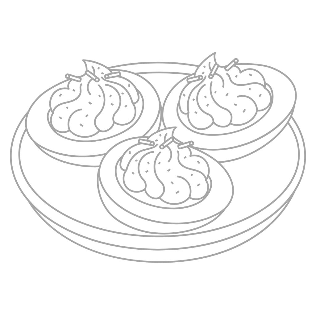 Deviled eggs on a plate