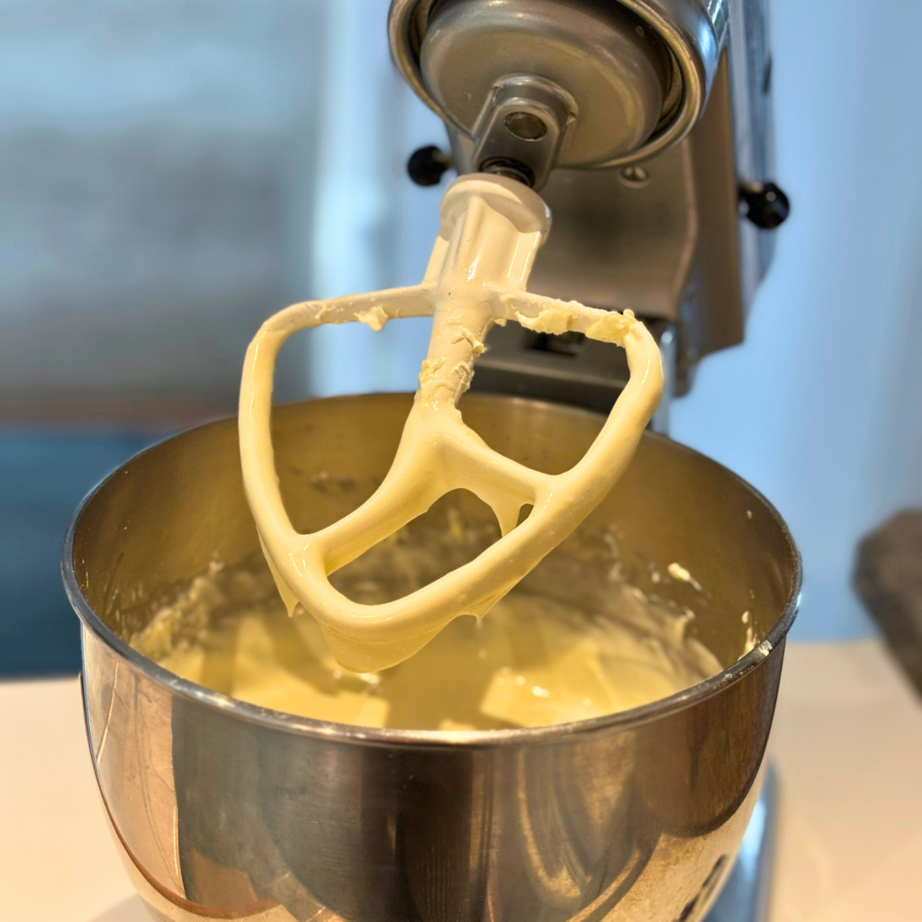 Cheesecake batter in Kitchen Aid Mixer