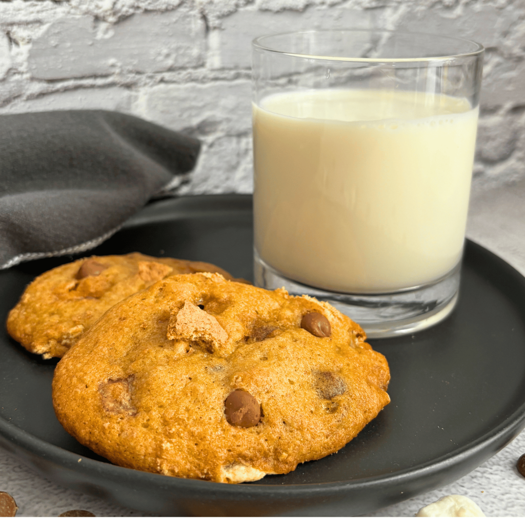Sourdough Discard Smores Cookies and Milk
