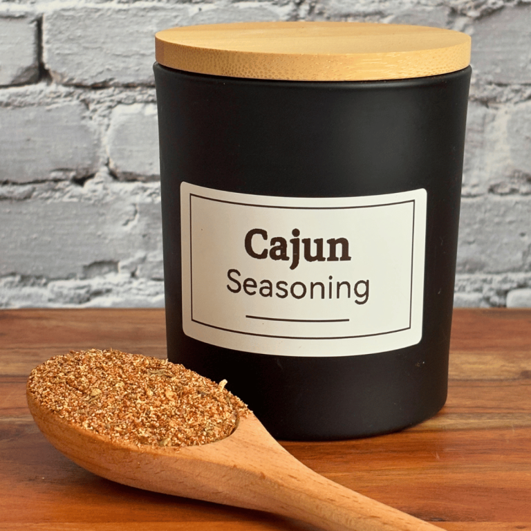 Jar of homemade Cajun seasoning.