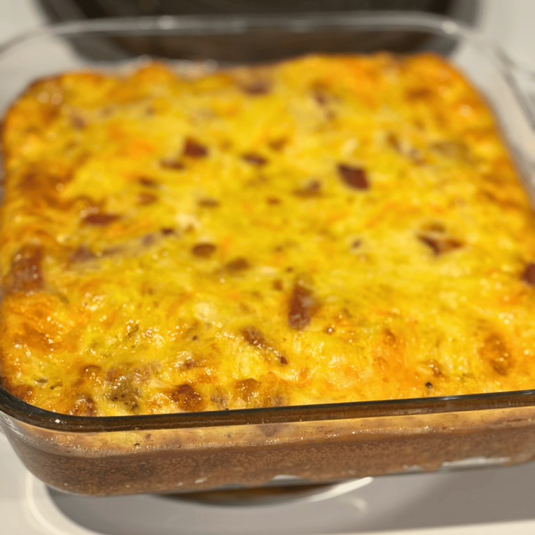 Breakfast casserole with Potato and Bacon