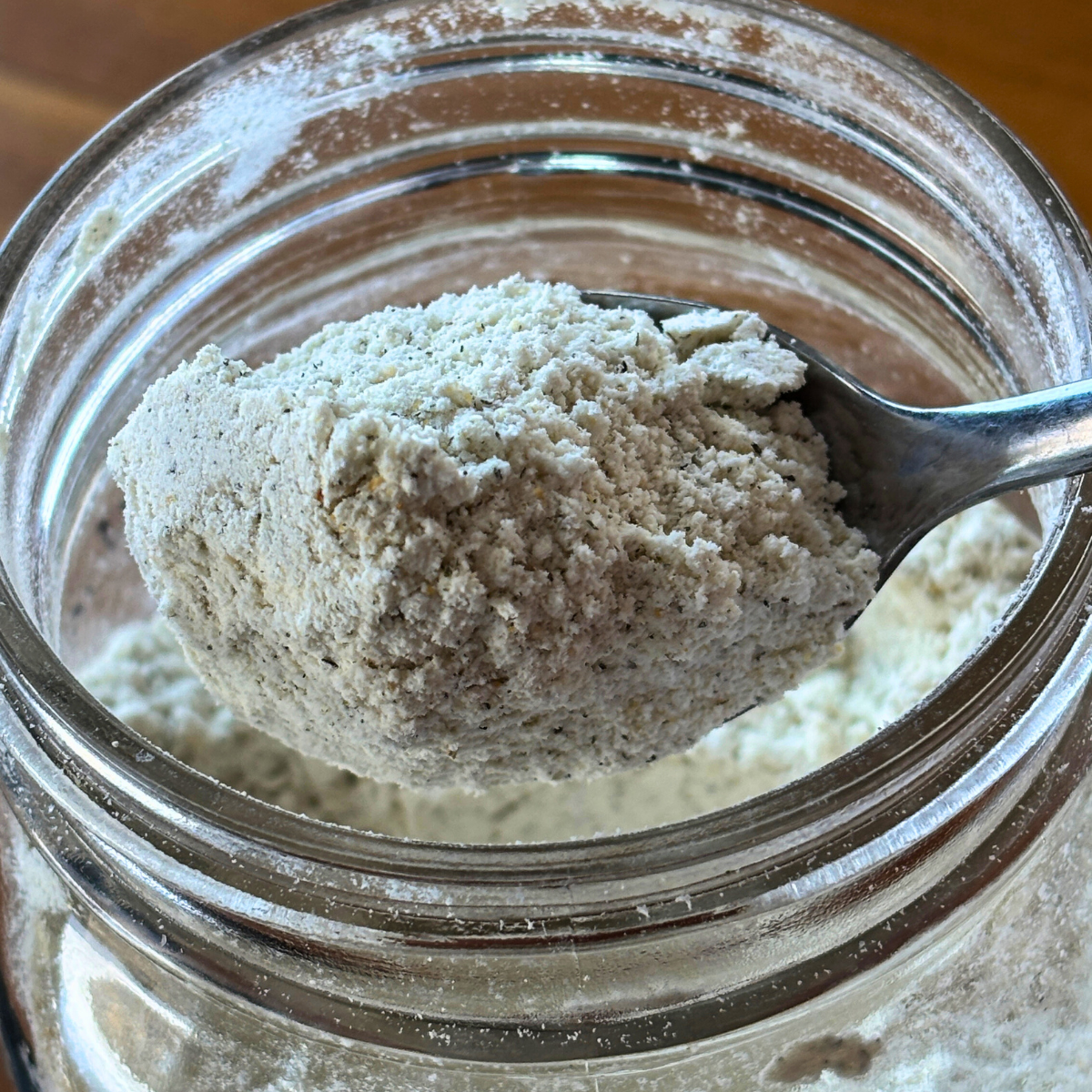 Spoonful of homemade cream of everything soup mix